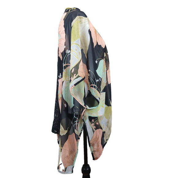 Lovey Day Cardigan Kimono Cover Up Sheer Lace Women S Multicolor Floral Beach - Picture 4 of 10